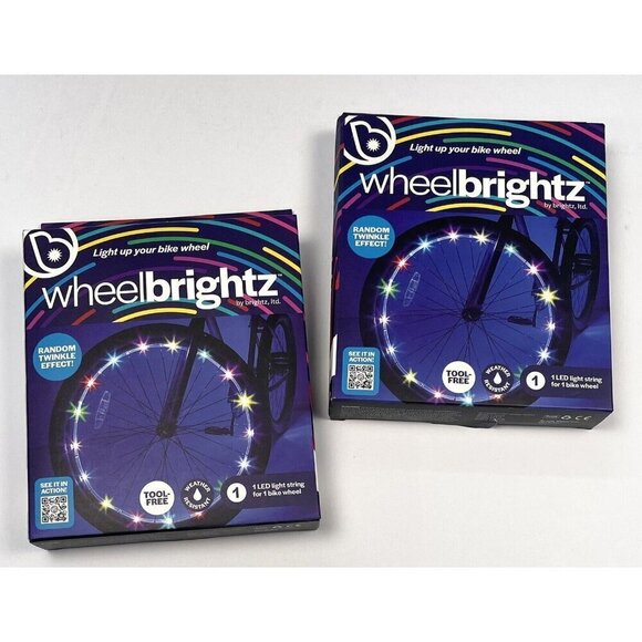 2pks BRIGHTZ WheelBrightz Multicolor LED Twinkle Bike Wheel Light String NIB NEW - Picture 1 of 8